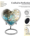 Dove Urn heart design for human ashes.