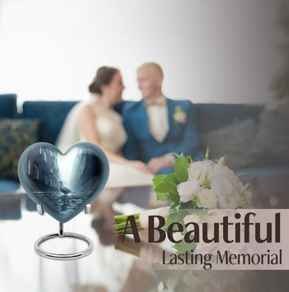 Dove-themed Heart Urn