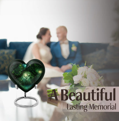 Dove themed Heart Urn for ashes