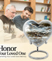Puffin Bird-themed large heart urn for cremation ashes