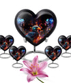 Puffin Bird Heart Urn for cremation ashes