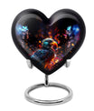 Puffin Bird Heart Urn for cremation ashes