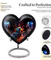 Puffin Bird Heart Urn for cremation ashes