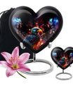 Puffin Bird Heart Urn for cremation ashes