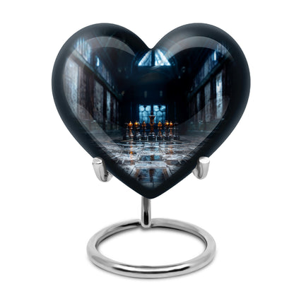 Chess Themed Heart-Shaped urn