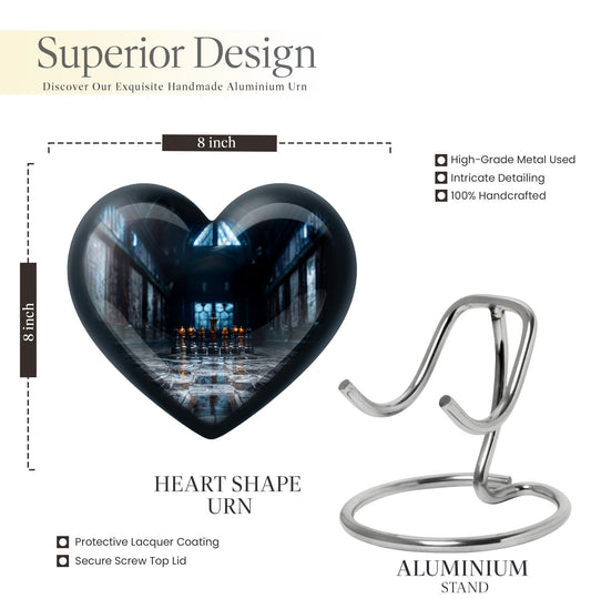 Chess Themed Heart-Shaped urn