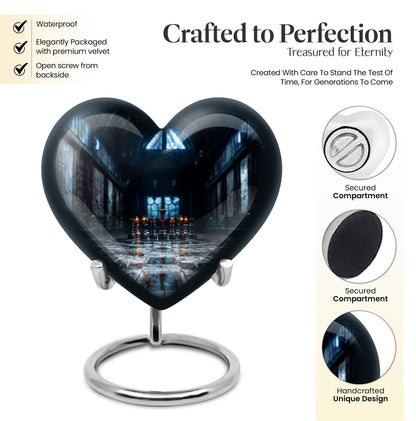 Chess Themed Heart-Shaped urn