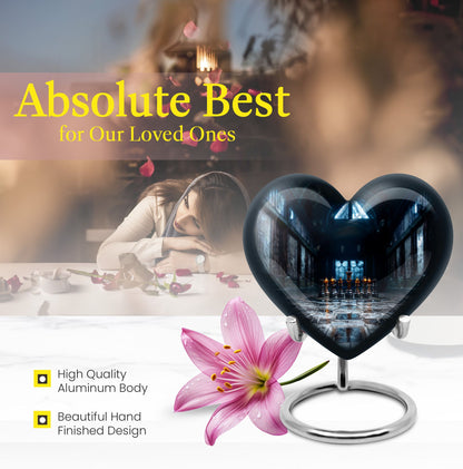 Chess Themed Heart-Shaped urn