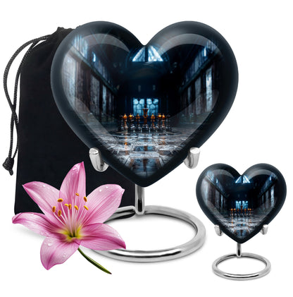 Chess Themed Heart-Shaped urn
