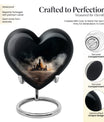 Chess themed heart urn