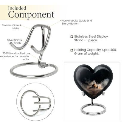 Chess themed heart urn