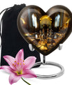Chess heart design burial urn