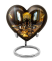 Chess heart design burial urn