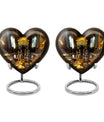 Chess heart design burial urn