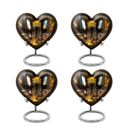 Chess heart design burial urn