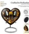 Chess heart design burial urn