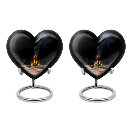 Chess themed Heart Urn for ashes