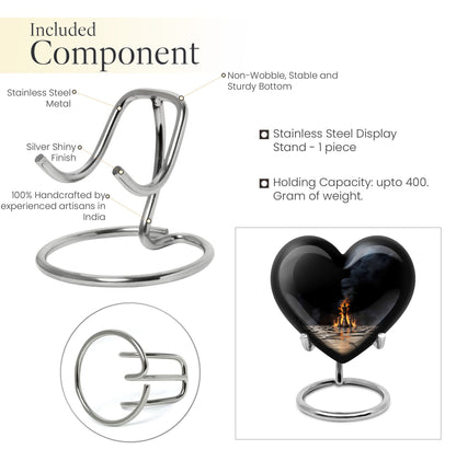 Chess themed Heart Urn for ashes