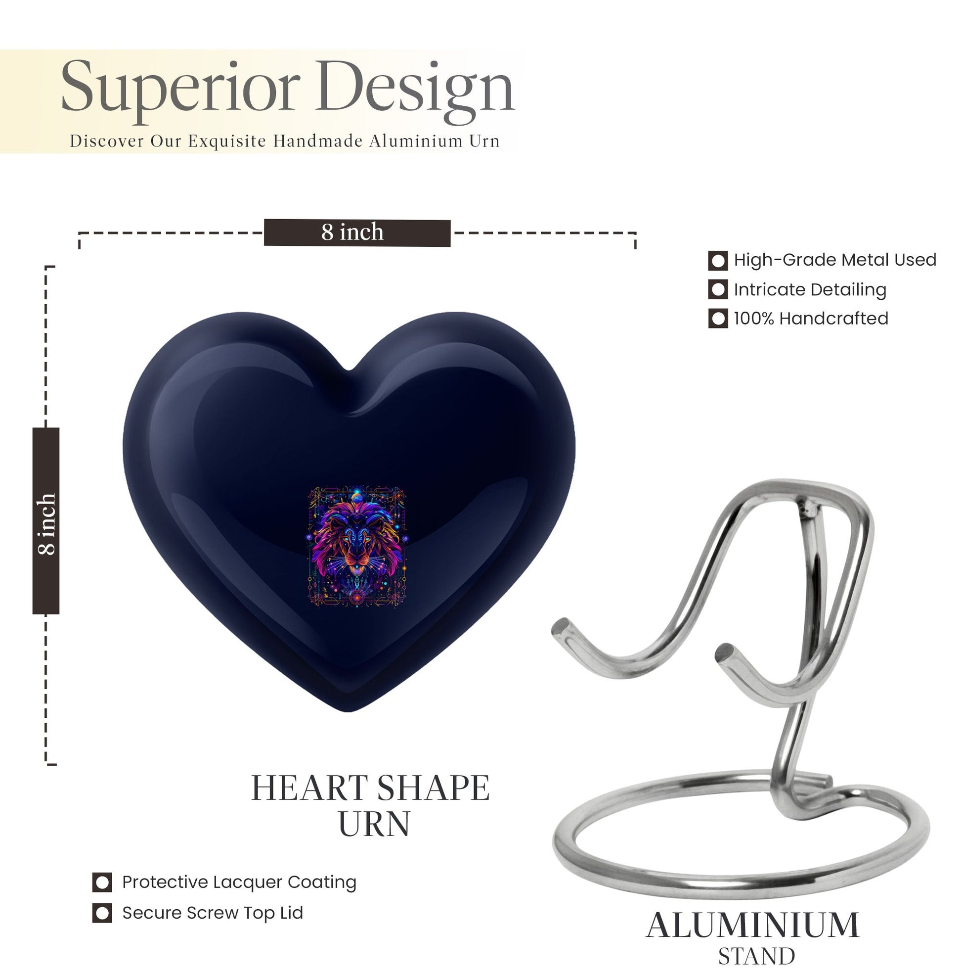 Zodiac heart urn