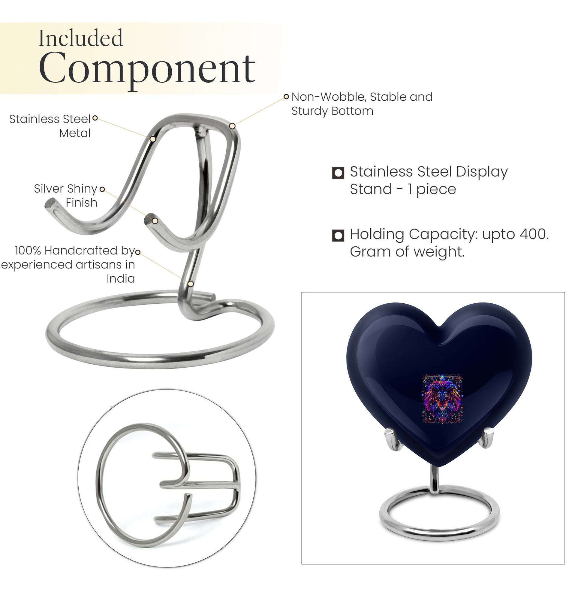 Zodiac heart urn