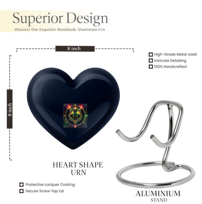 Zodiac Heart Urn For Ashes.