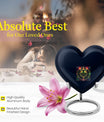 Zodiac Heart Urn For Ashes.
