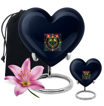 Zodiac Heart Urn For Ashes.
