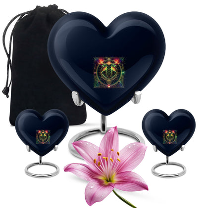 Zodiac Heart Urn For Ashes.