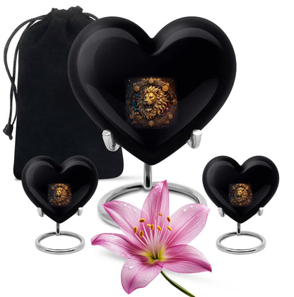 Personalized Lion Cremation Urn for Men - 10-inch, 200 cu in - Yatskia