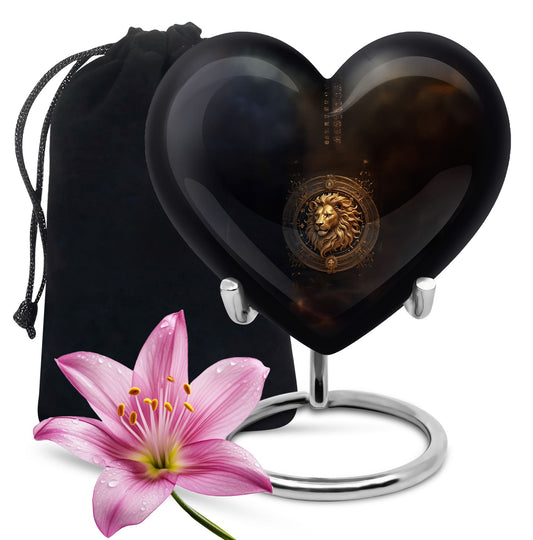 heart-shaped Zodiac urn