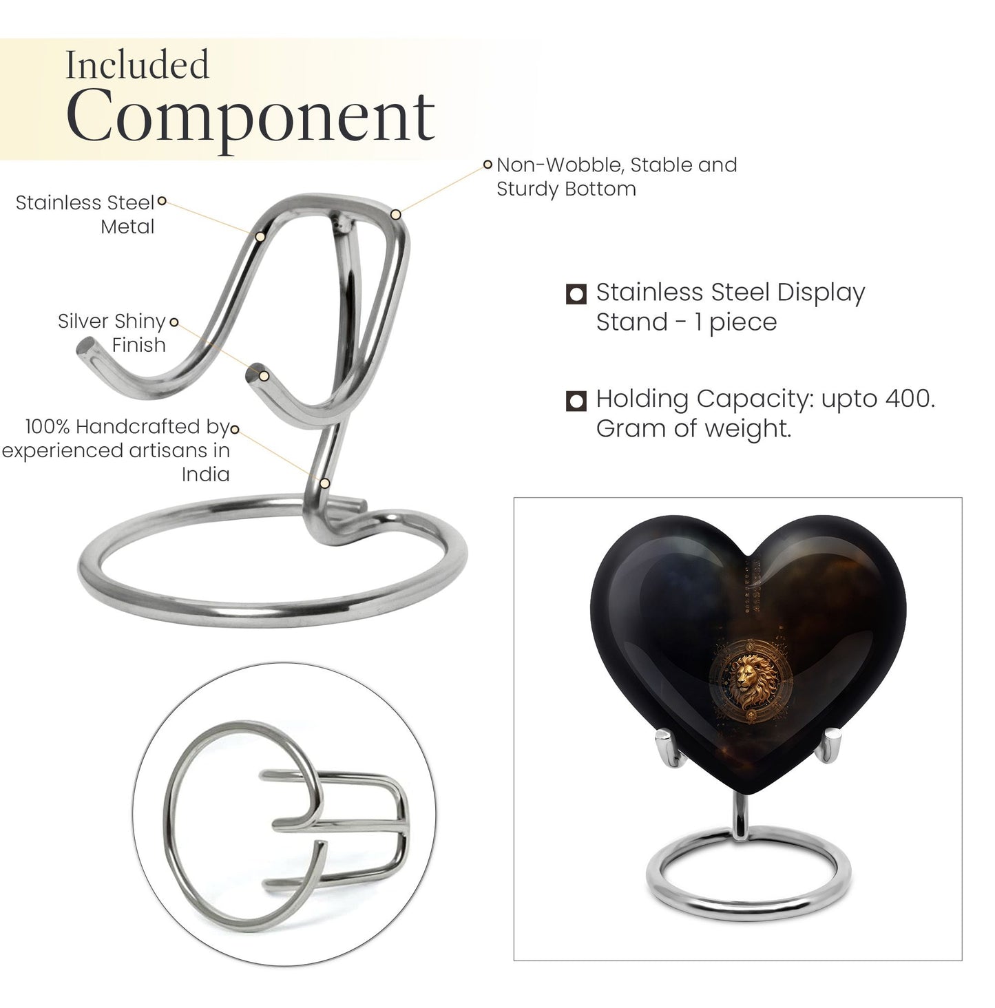heart-shaped Zodiac urn