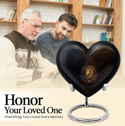 heart-shaped Zodiac urn