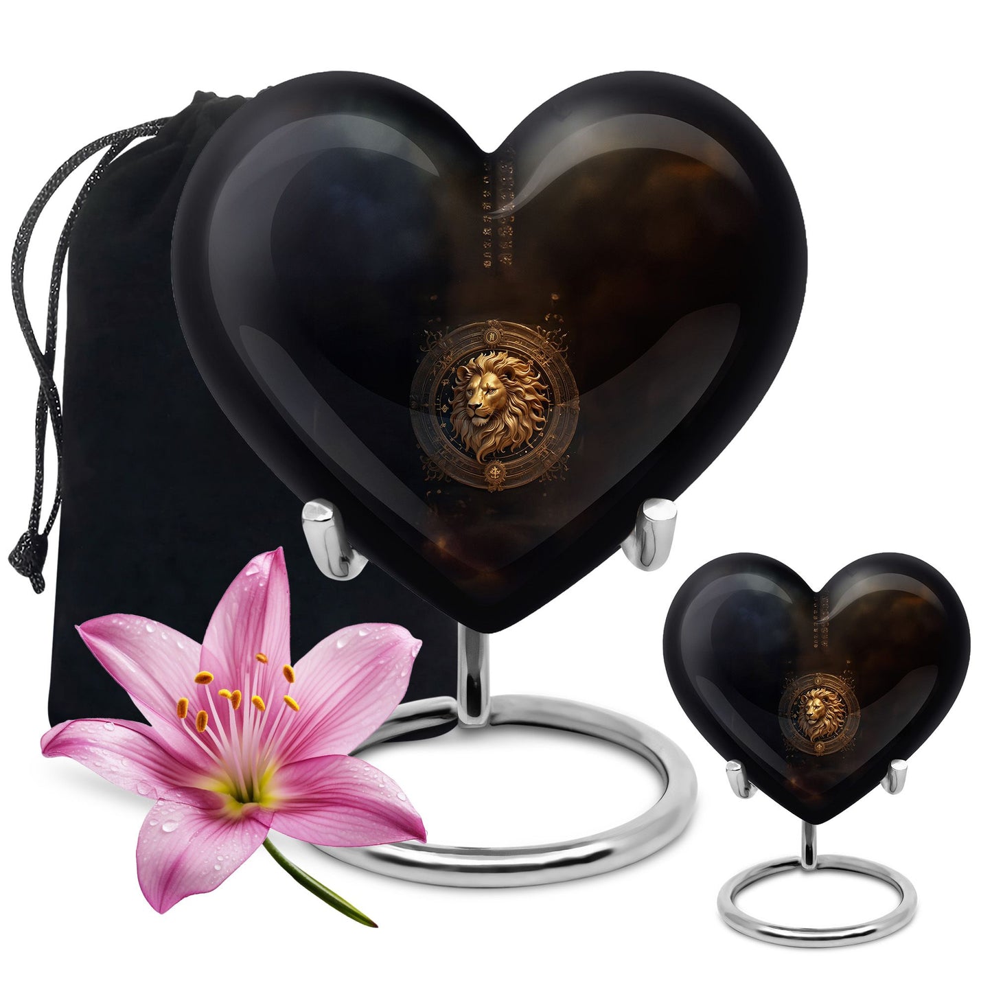 heart-shaped Zodiac urn