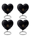 Heart-shaped zodiac-themed cremation urn