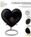 Heart-shaped zodiac-themed cremation urn