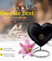 Heart-shaped zodiac-themed cremation urn