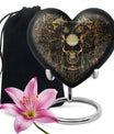 Zodiac themed 10 inch heart-shaped urn