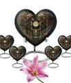 Zodiac themed 10 inch heart-shaped urn