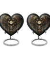 Zodiac themed 10 inch heart-shaped urn