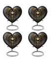 Zodiac themed 10 inch heart-shaped urn