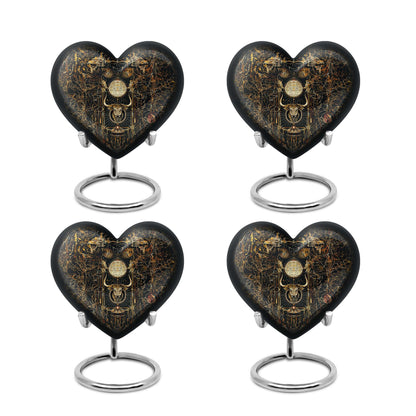 Zodiac themed 10 inch heart-shaped urn