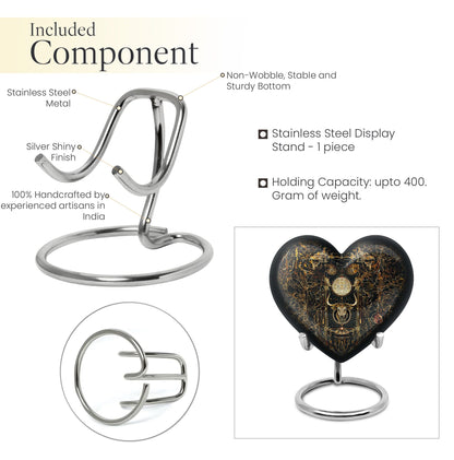 Zodiac themed 10 inch heart-shaped urn