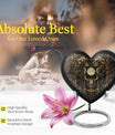 Zodiac themed 10 inch heart-shaped urn