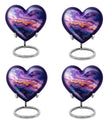 Purple Abstract Memorial Ashes Urn For Mom - Cremation Urns For Women