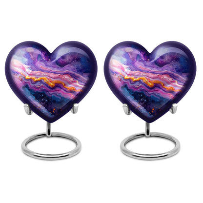 vibrant swirl heart urn for adult ashes