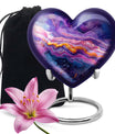 Purple Abstract Memorial Ashes Urn For Mom - Cremation Urns For Women