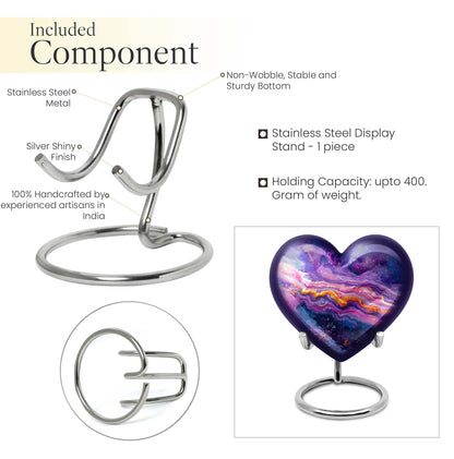 vibrant swirl heart urn for adult ashes