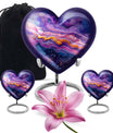 Purple Abstract Memorial Ashes Urn For Mom - Cremation Urns For Women