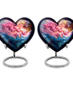 Vibrant Swirl Heart Urn