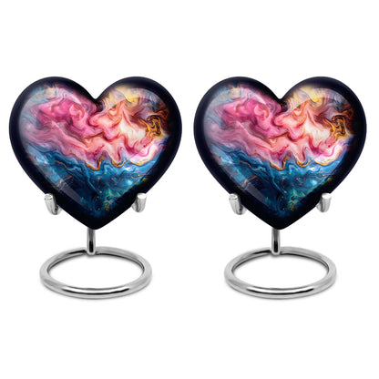 Vibrant Swirl Heart Urn